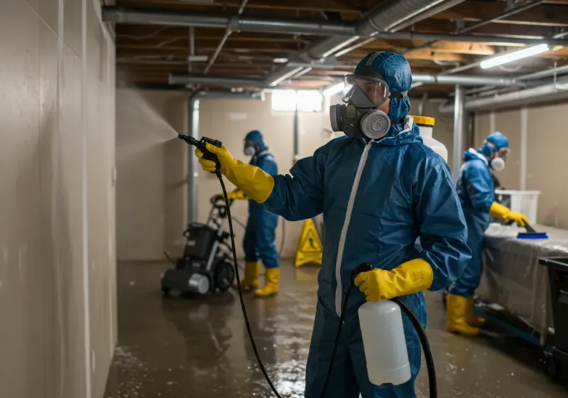 Basement Sanitization and Antimicrobial Treatment process in Dubois County, IN