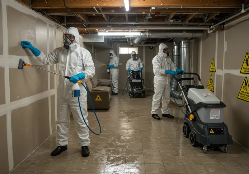 Basement Moisture Removal and Structural Drying process in Dubois County, IN